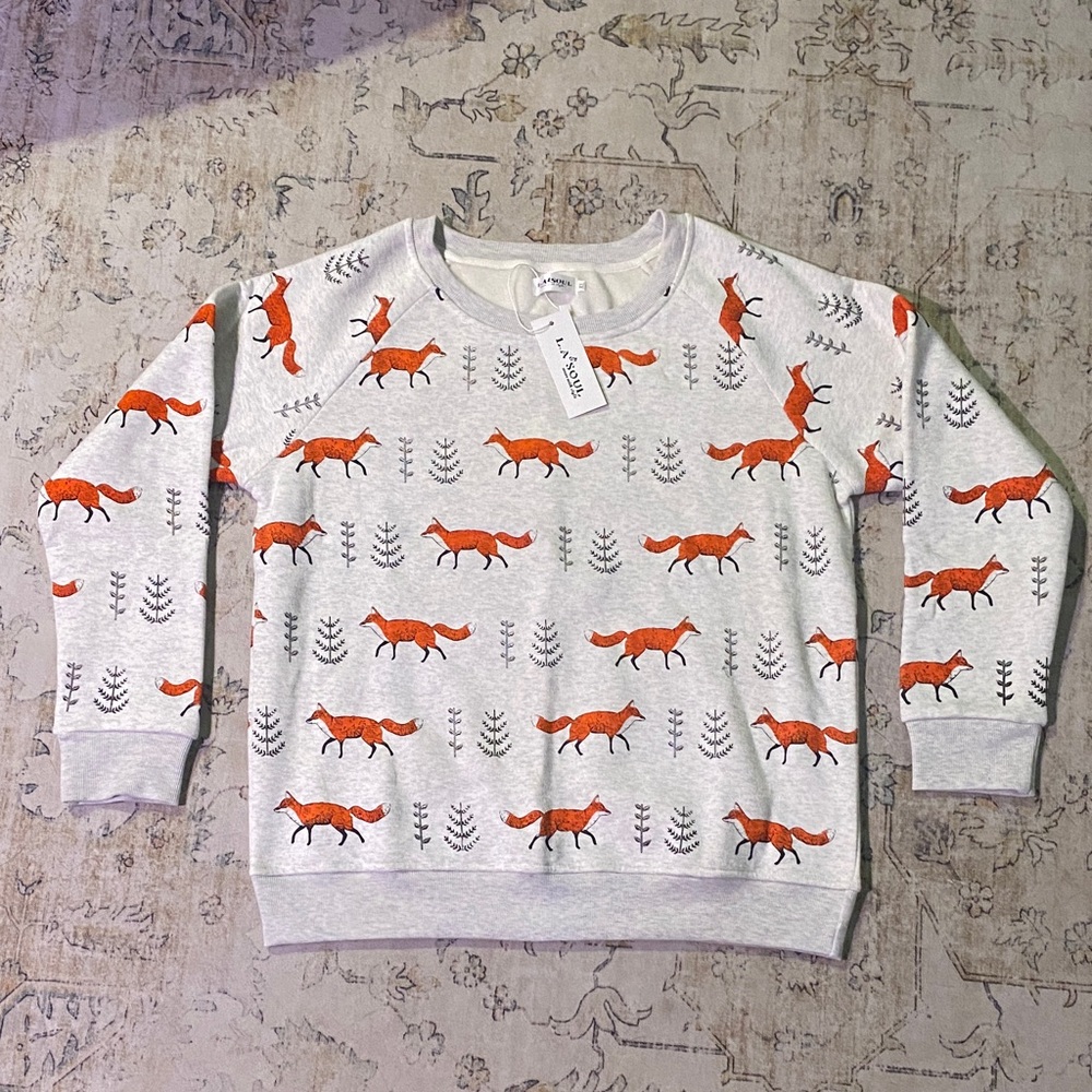 L.A Soul Fox Print Sweatshirt XL
